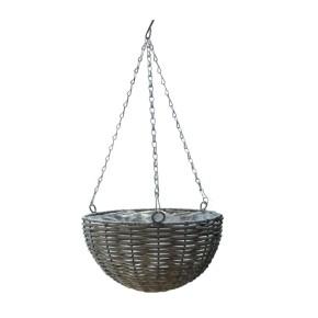 Корзина Miss Decor 25 см подвесная серая (D-6817)