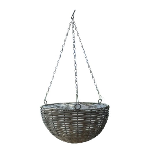 Корзина Miss Decor 25 см подвесная серая (D-6817)
