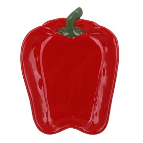 Тарілка BonaDi Pepper 23.5х18.3х3 см червоний (928-087)