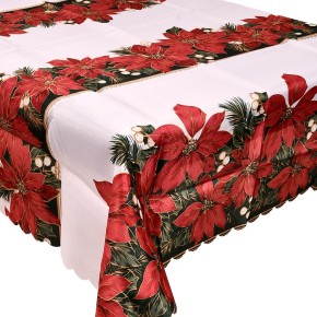 Скатертина Stenson New Year's flowers 120х150 см M50079-150