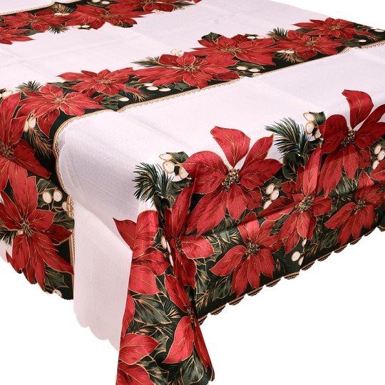 Скатертина Stenson New Year's flowers 120х150 см M50079-150