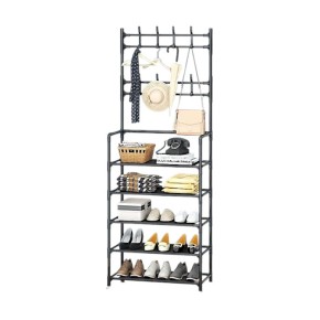 Вешалка-стойка для одежды и обуви 60х28х171 см WH9106-5 Black