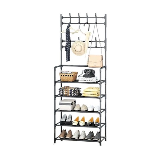 Вешалка-стойка для одежды и обуви 60х28х171 см WH9106-5 Black