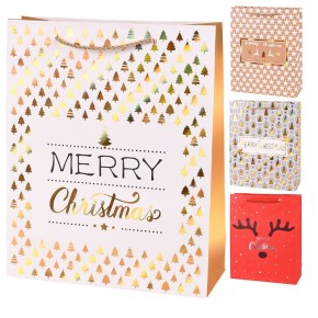 Пакет новорічний Stenson паперовий L Christmas notes R33015-L