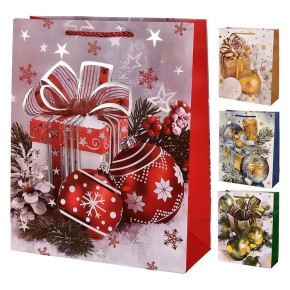 Пакет новорічний Stenson паперовий S Christmas toys R98687-S