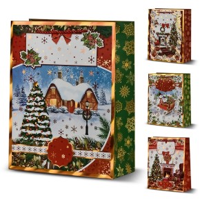Пакет новорічний Stenson паперовий S New Year's Eve R33024-S