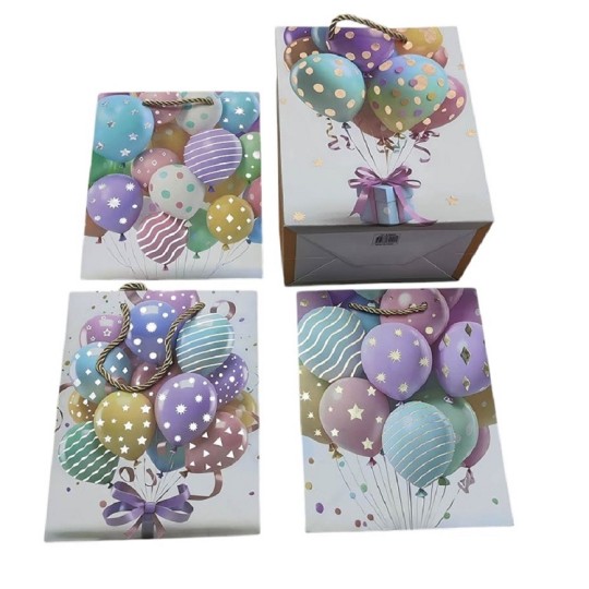 Пакет подарунковий Stenson паперовий L Balloons R98343-L