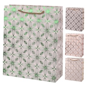 Пакет подарунковий Stenson паперовий L Floral pattern R98448-L