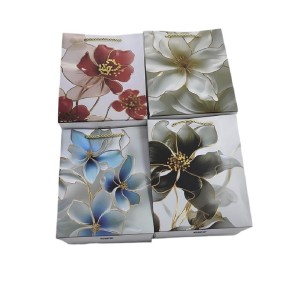 Пакет подарунковий Stenson паперовий L Flowers R98778-L