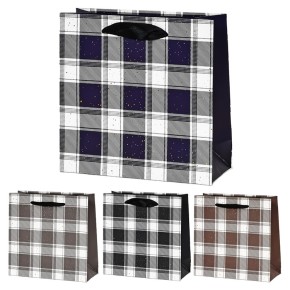 Пакет подарунковий Stenson паперовий M Checkered R94995-M