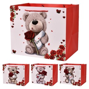 Пакет подарунковий Stenson паперовий XL Teddy Love R101614-XL
