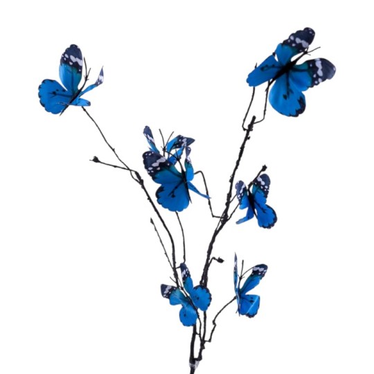 Декоративная ветка Decorize с бабочками 80 см (8069)