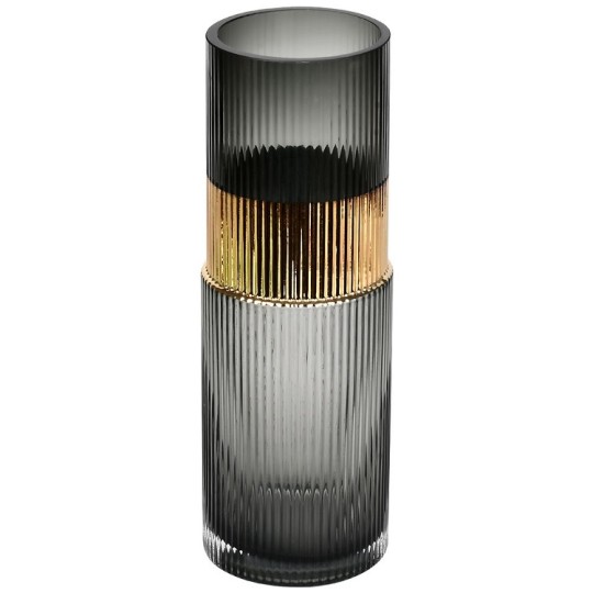 Ваза скляна Stenson Candle 30х10 см (R95319)