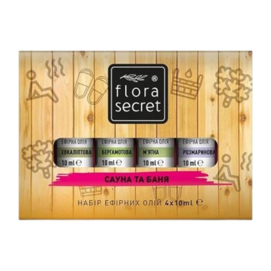 Набор эфирных масел Flora Secret Сауна и баня 4 штуки 10 мл (FK-002)