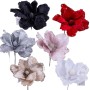 Декоративный цветок Decorize головка Магнолии с блестящим ободком 30 см (7552)