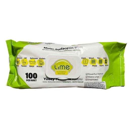 Влажные салфетки для уборки Lime 22×22 см, 100 штук