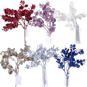 Декоративная ветка Decorize Эвкалипт в блестках 36 см (2269)
