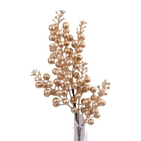 Декоративная ветка Decorize с золотыми ягодами 43 см (6383)