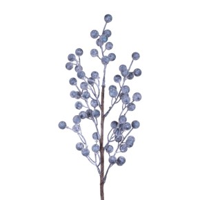 Декоративна гілка Decorize з синіми ягодами 50 см (5721)