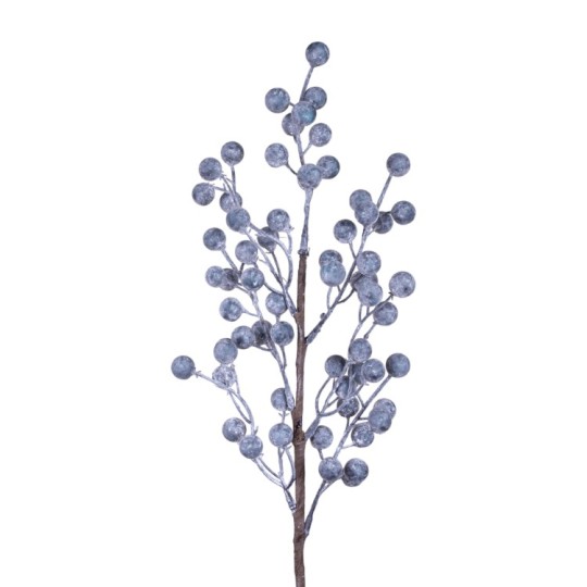 Декоративна гілка Decorize з синіми ягодами 50 см (5721)