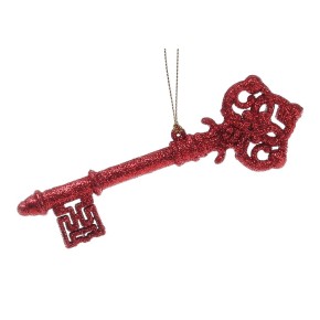 Ялинкова прикраса BonaDi Ключик 14 см червоний (788-435)
