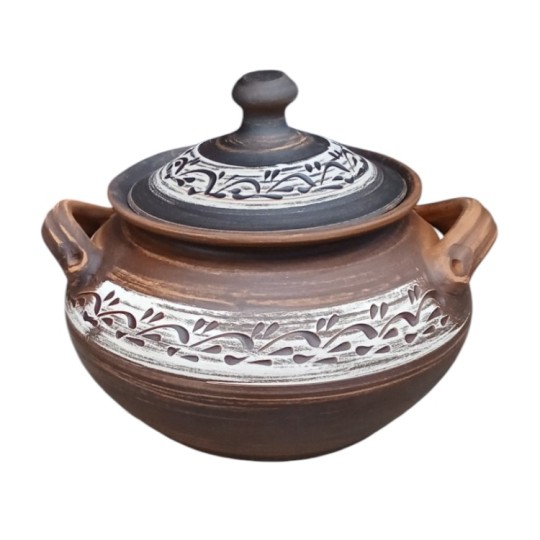 Кашник з ручками 2.5 л гонч ангоб