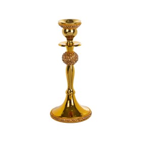 Свічник алюмінієвий 20 см золото (875-058)