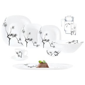 Столовый сервиз Luminarc Carine Ming Black 46 предметов (N8588)