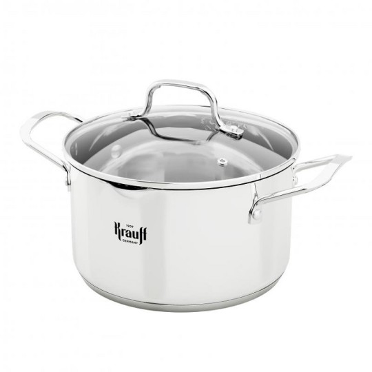 Каструля Krauff 5.8 л 24 см зі скляною кришкою 26-238-120