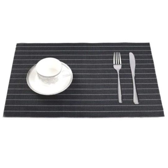 Серветка сервірувальна Empire Том 45х30 см чорний у смужку (4228)
