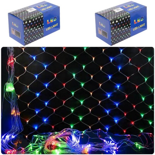 Гірлянда електрична сітка 2х2 м 144L кольорова LED D-2