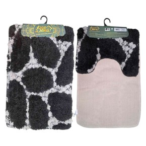 Набор ковриков Все дома Microfiber 50x80 см + 50x40 см Тёмно-серый (CLС 202009)