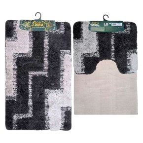 Набор ковриков Все дома Microfiber 50x80 см + 50x40 см Тёмно-серый (CLС 50)