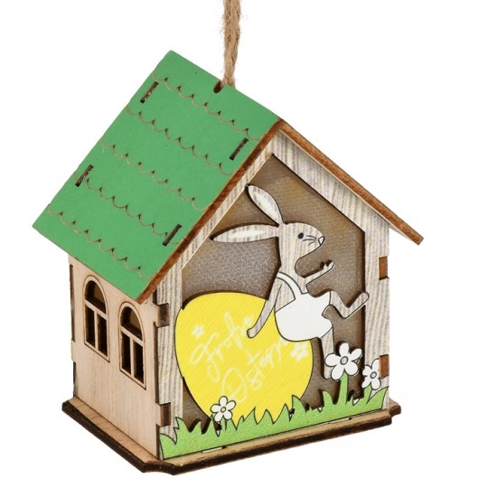 Лампа-фонарь пасхальный Stenson Easter Bunny House 8 см R33819
