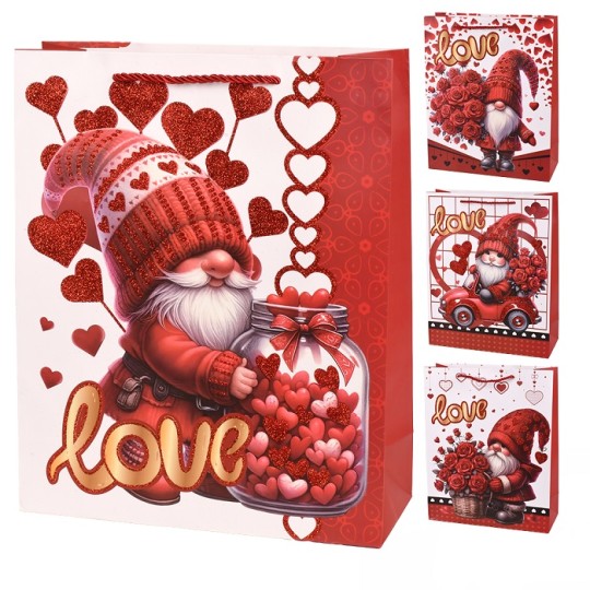Пакет подарунковий Stenson Love You 18х24х8.5 см R98086-S