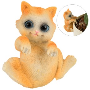 Фігурка для квіткового горщика Stenson Cat 7 см R34187