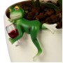 Фігурка для квіткового горщика Stenson Funny frog 10 см R34183