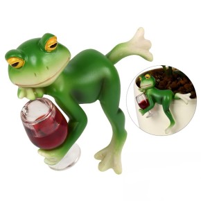 Фігурка для квіткового горщика Stenson Funny frog 10 см R34183