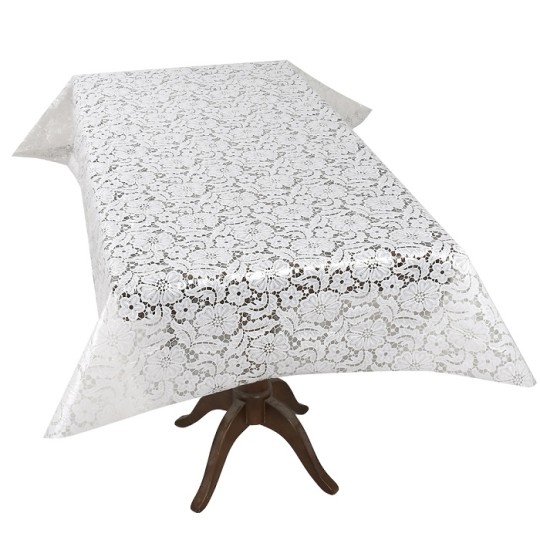 Клейонка на стіл Stenson Lace біла 1.37х20 м MA-5730