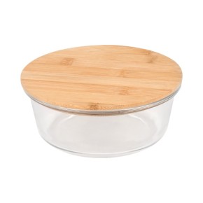Контейнер Stenson RectangleRound 13.5х6 см 370 мл с бамбуковой крышкой (R35694-S)
