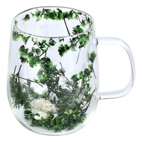 Чашка з подвійною стінкою Stenson Dry flowers 330 мл R10120
