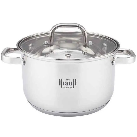 Кастрюля Krauff 2.4 л 18 см со стеклянной крышкой 26-238-108