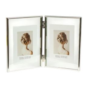 Фоторамка металева на 2 фото 13х18 см Silver (5R 12001F7S)