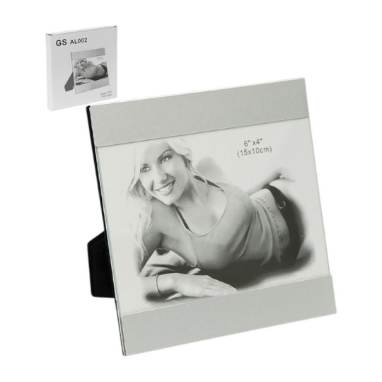 Фоторамка 10х15 с металлическими вставками Silver (4R AL002H6S)