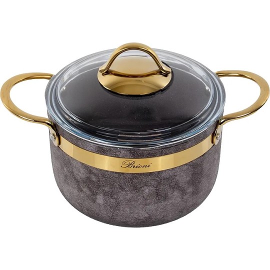 Каструля Brioni Royal Stone Sandstone gold 2.5 л 18 см (764-038)