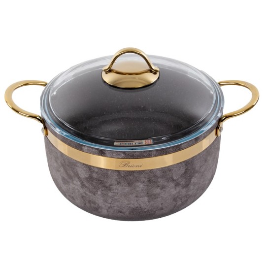Каструля Brioni Royal Stone Sandstone gold 5 л 24 см (764-040)