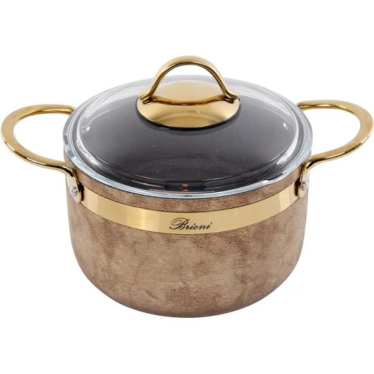 Каструля Brioni Royal Stone Ti̇gereye Gold 2.5 л 18 см (764-045)