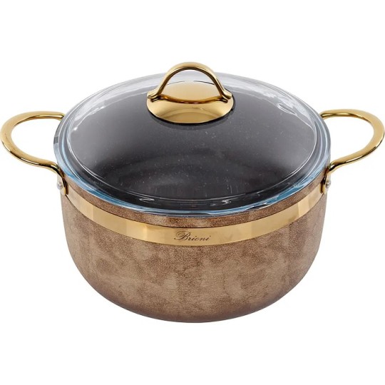 Кастрюля Brioni Royal Stone Tigereye Gold 5 л 24 см (764-047)