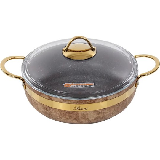 Сотейник Brioni Royal Stone Ti̇gereye Gold 2.8 л 26 см (764-050)