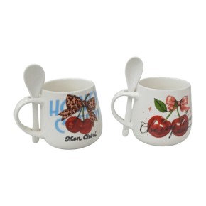 Чашка Galleryglass Mon Cheri 380 мл з ложкою